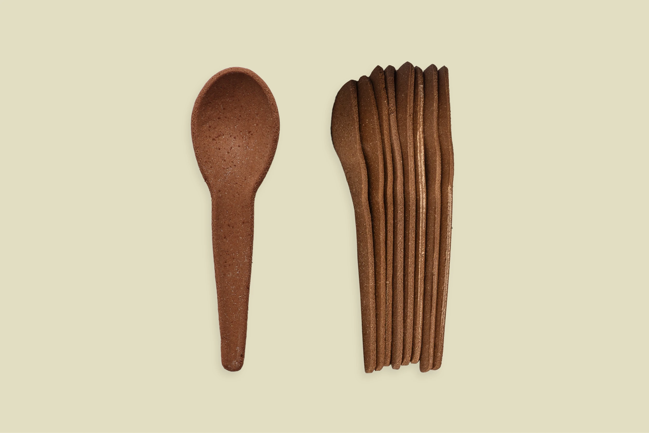Essbarer Esslöffel, ca. 13 cm, Kakao (1.600er Karton)