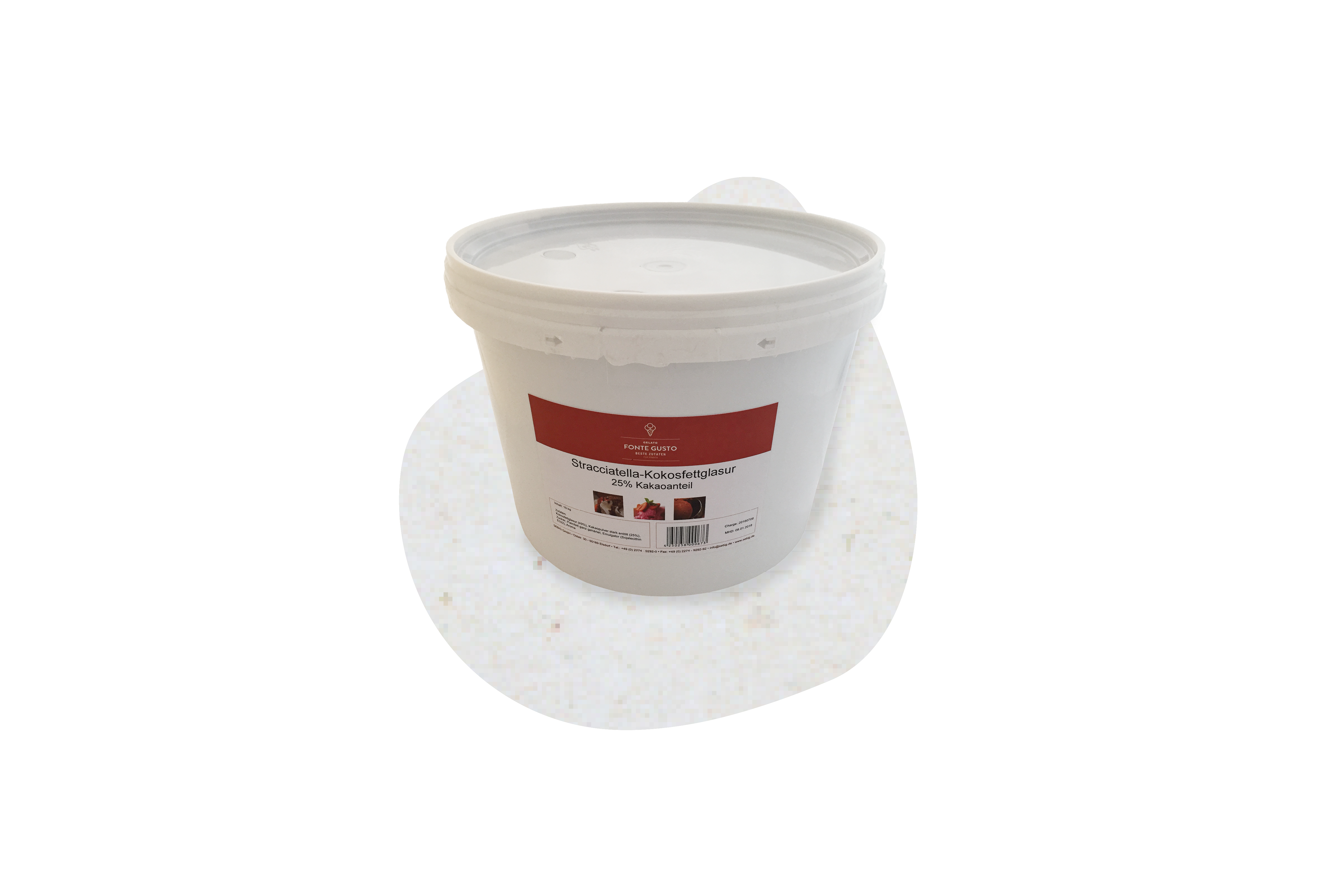 Kokosfett-Kakaoglasur Straccia 25%-Kakaoanteil (10 KG)