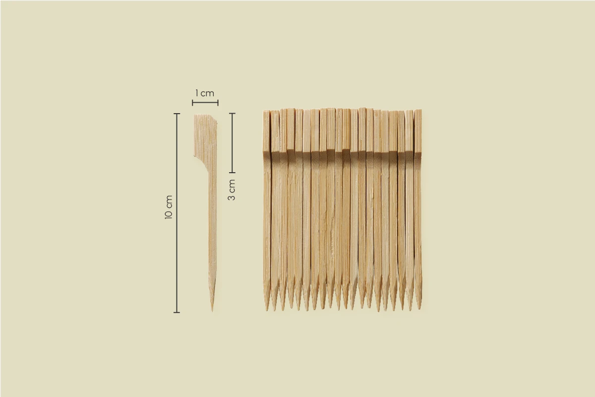 Bambus-Flaggen-Spieß, L 10 x B 1 cm (200er Packung)