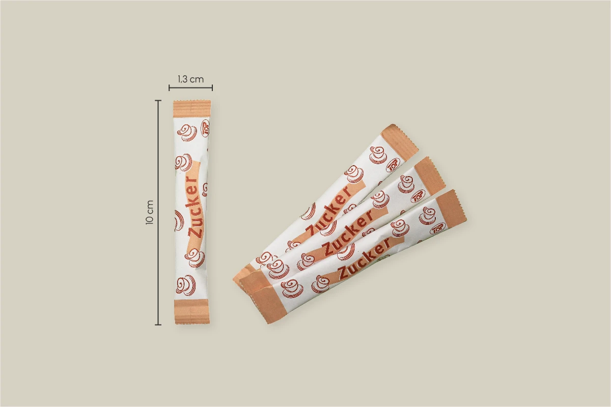 Portionspackung Zucker, einzeln verpackt, 3,6 g, Zuckersticks (2.000er Karton)