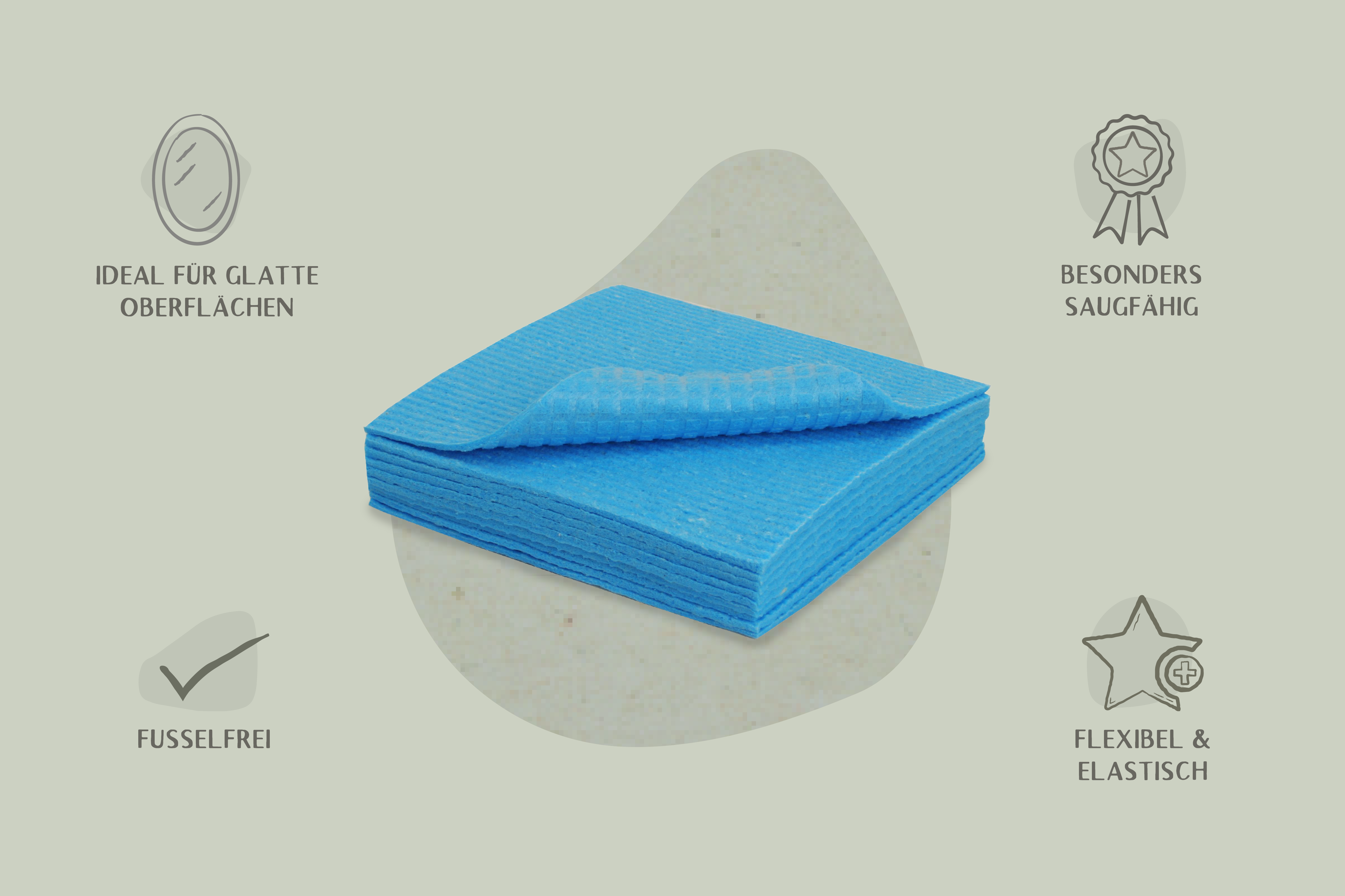 Schwammtuch 18x20cm blau (10er Packung)