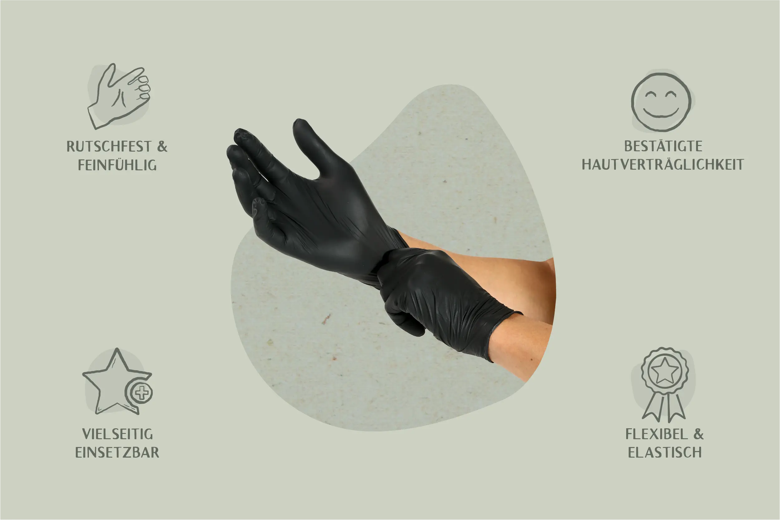 Einweg-Handschuhe, Schwarz, Größe S, Nitril ungepudert (1.000er Karton)