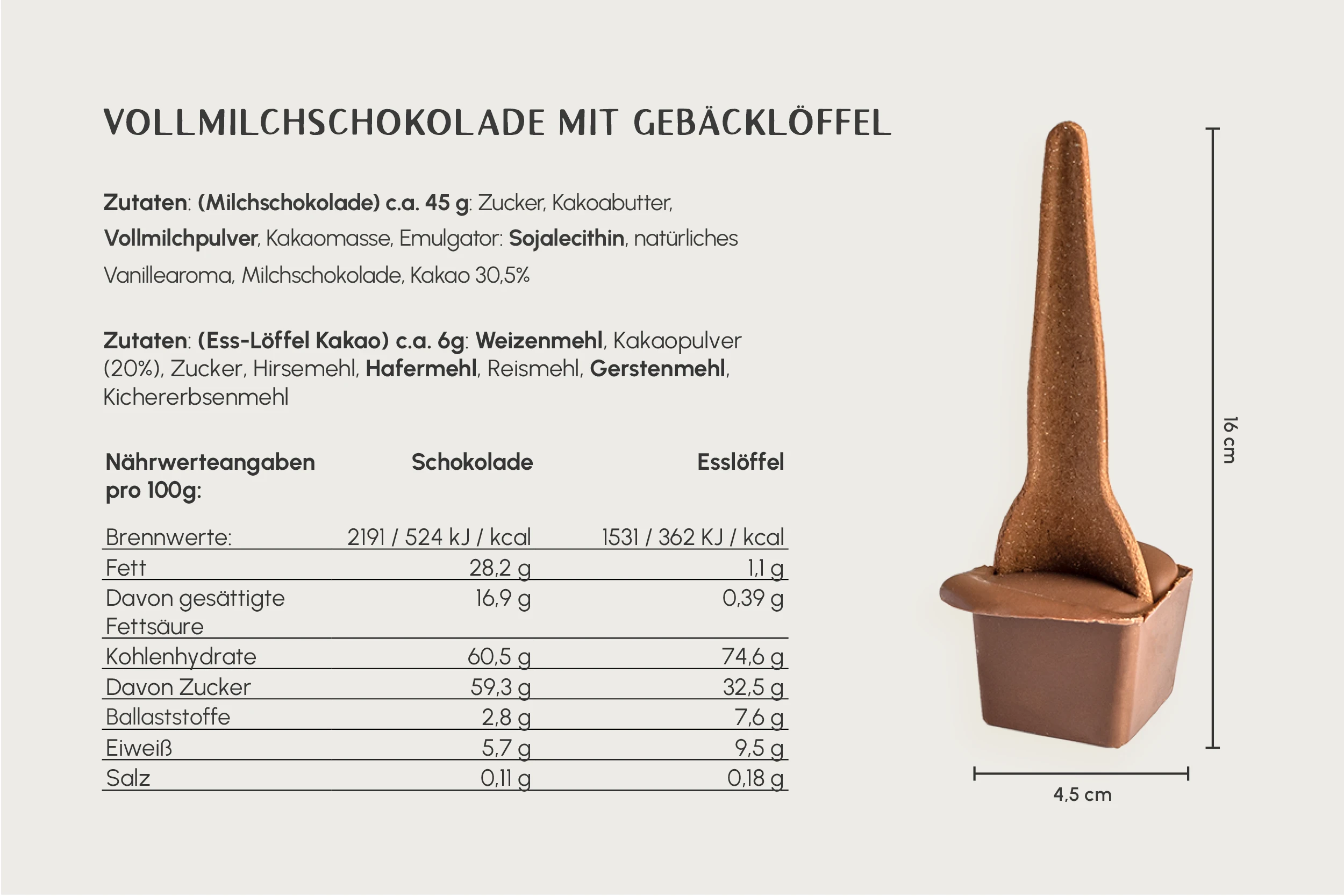 Trinkschokolade am Esslöffel, Vollmilch, 45 g, Kulero Dreamteam (48er Karton)