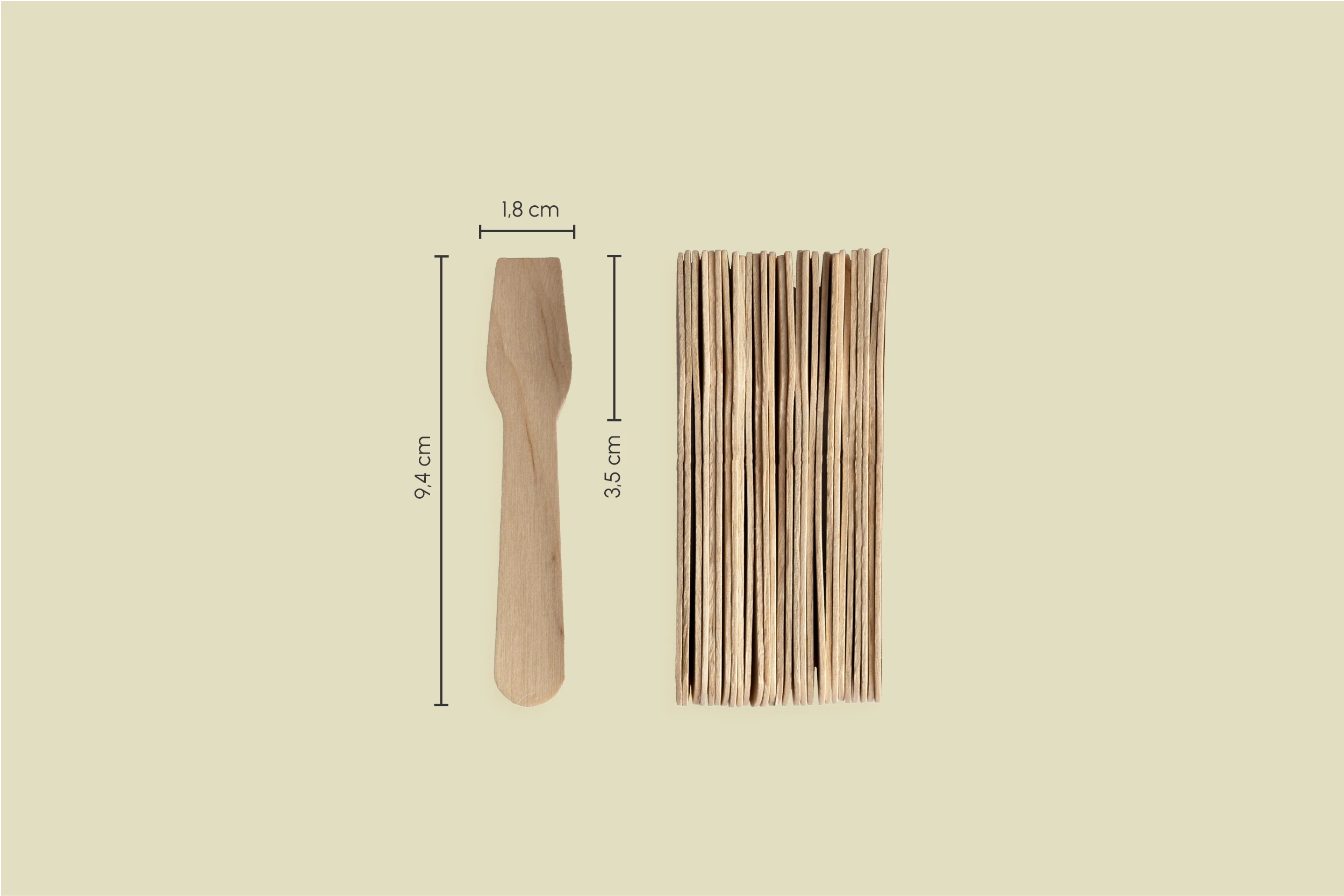 Holz-Eisspatel, ca. 9,4 cm (10.000er Karton)