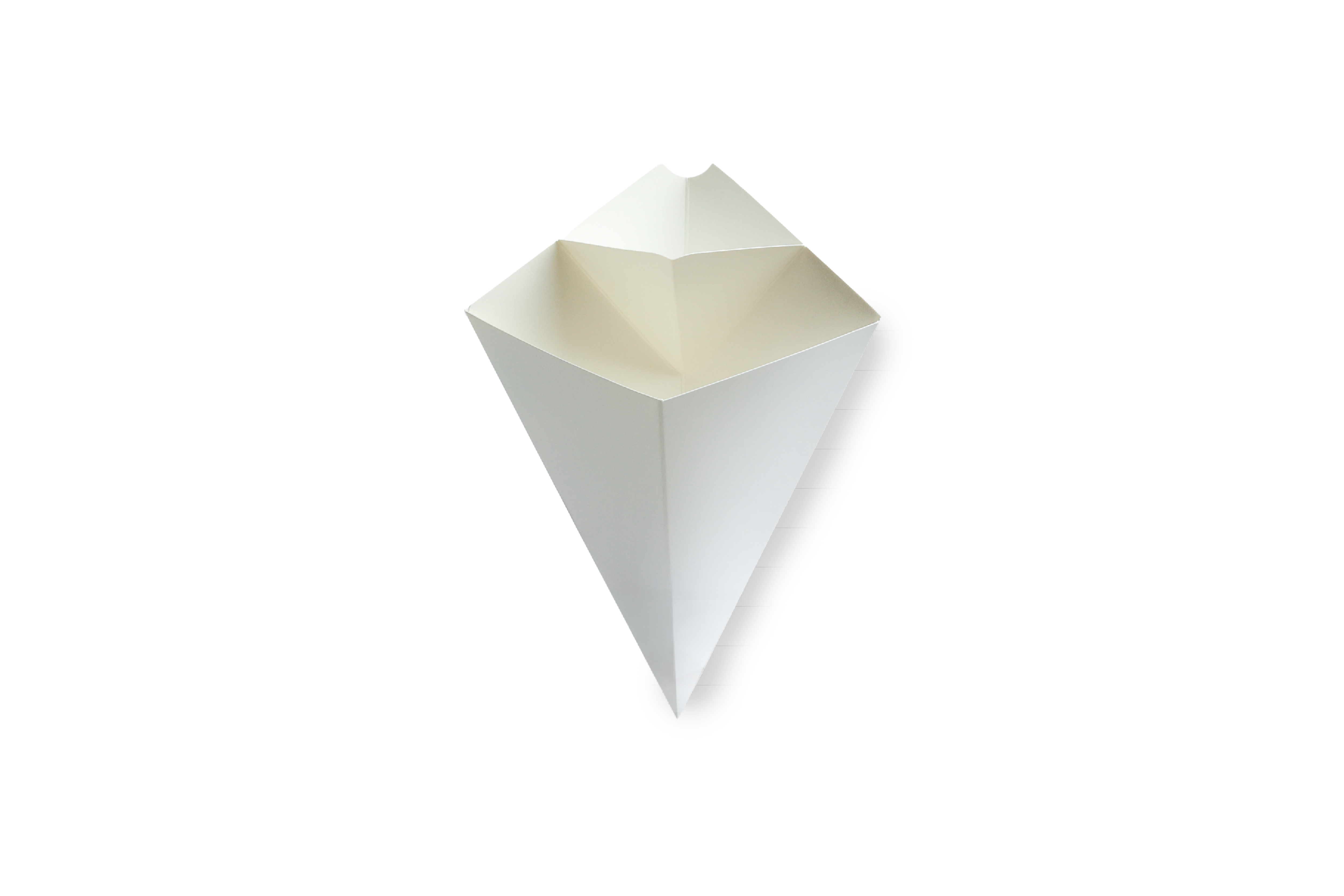 Spitztüten mit Dip-Ecke, Weiß, unbedruckt, 19,5 cm x 16,5 cm (1.000er Karton)