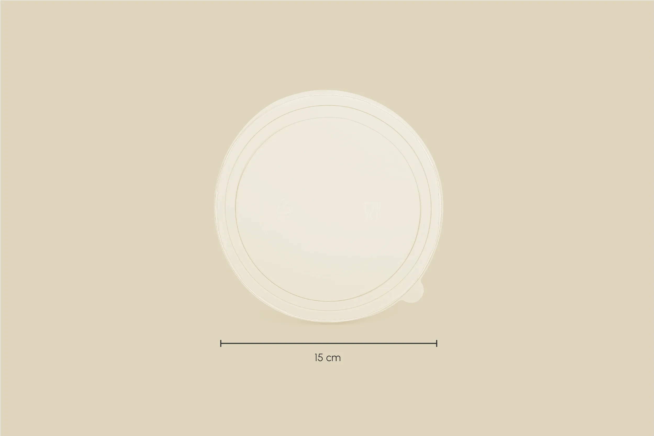 PET-Deckel für 500, 750 & 1.000 ml Salatschale, transparent, rund, Ø 15 cm, recycelbar (300er Karton)