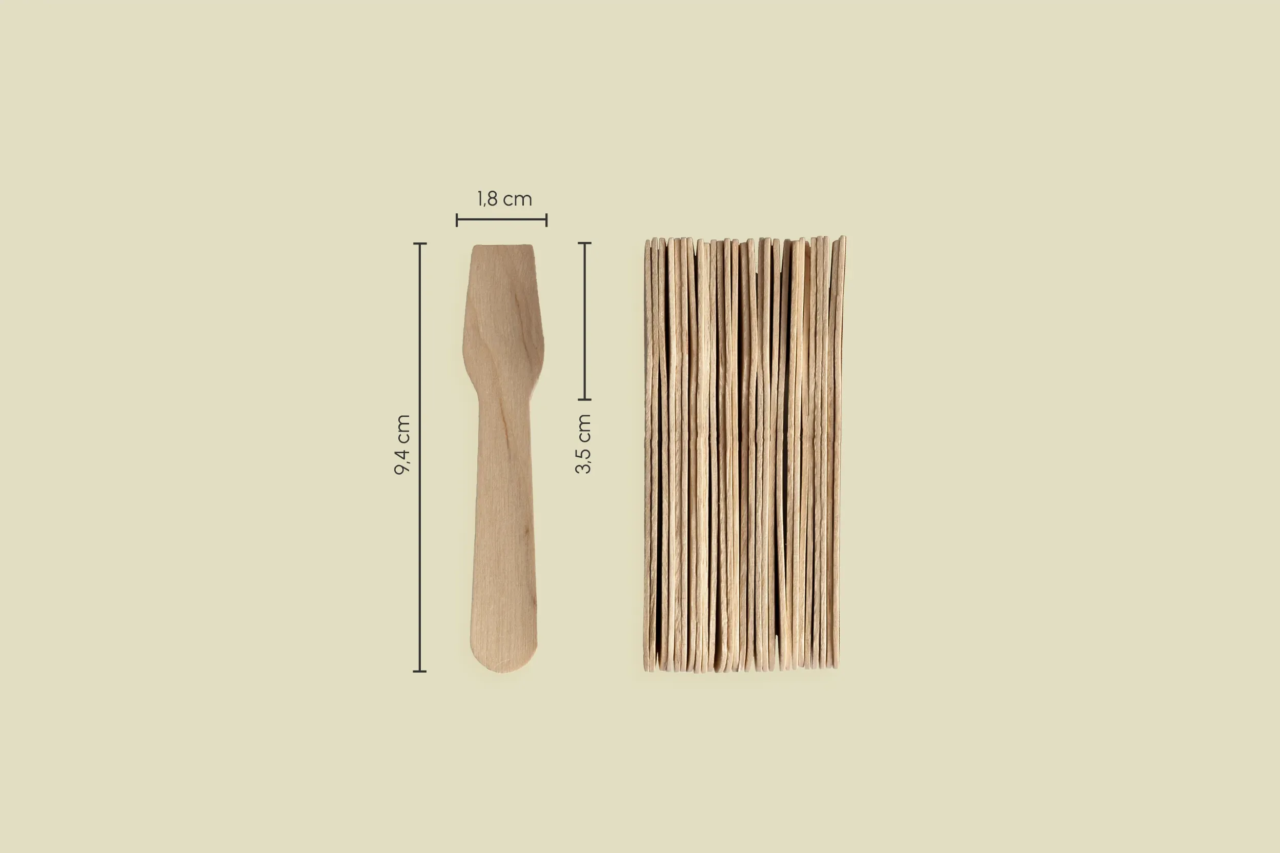 Holz-Eisspatel, ca. 9,4 cm (10.000er Karton)