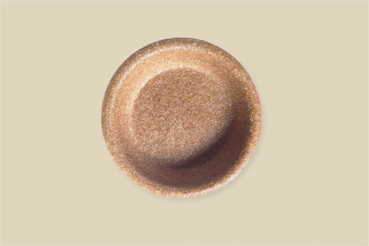 Essbare Schüssel, braun, rund, Ø 20 cm, 400 ml, kompostierbar (100er Karton)