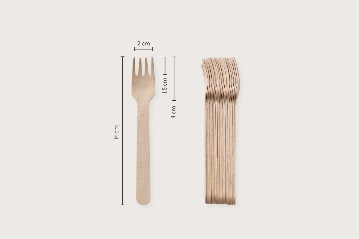 Holz-Gabel, 14 cm (10.000er Karton) Holz-Gabel, 14 cm (10.000er Karton)