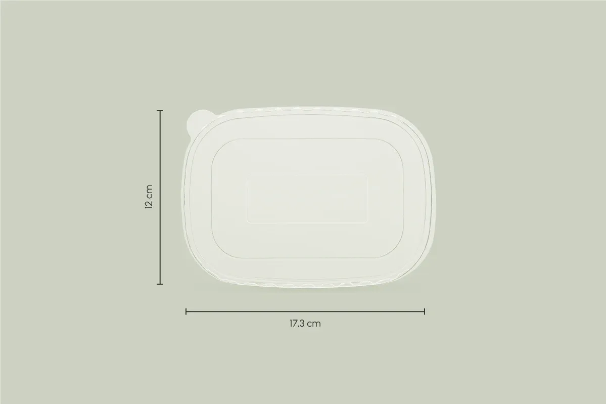 PET-Deckel, transparent, eckig, für Salatschale L 17,3 x B 12,1 cm (300er Karton)