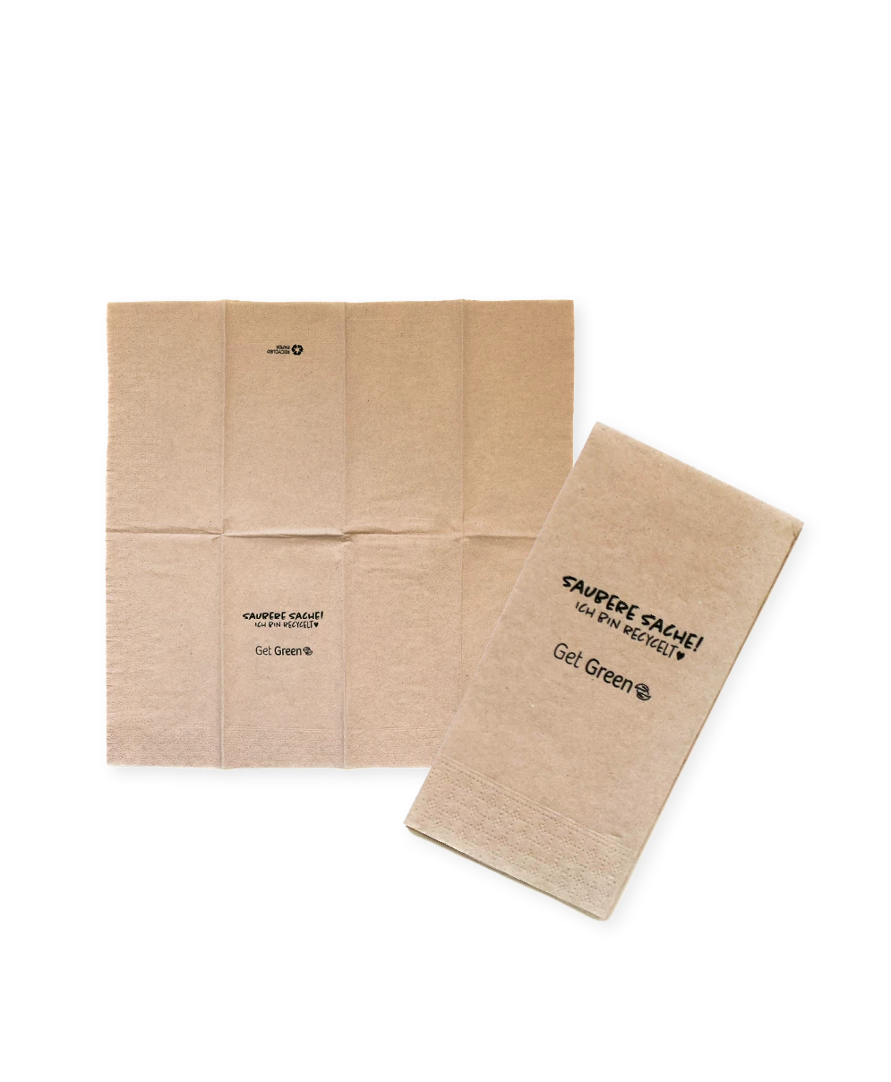 SERVIETTE | BEIGE | 33 x 33 CM 2-LAGIG | 1/8-FALZ
