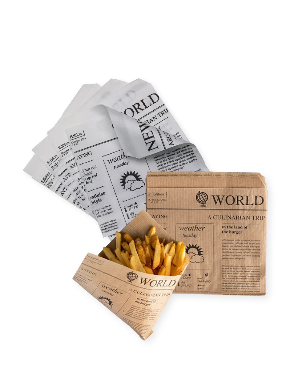 PAPP-SNACKBEUTEL | NEWSPAPER PRINT | FETTDICHT