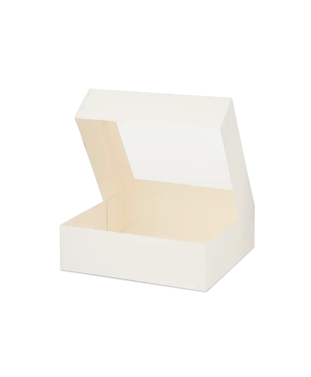 PAPP-TORTENKARTON MIT SICHTFENSTER | WEIß