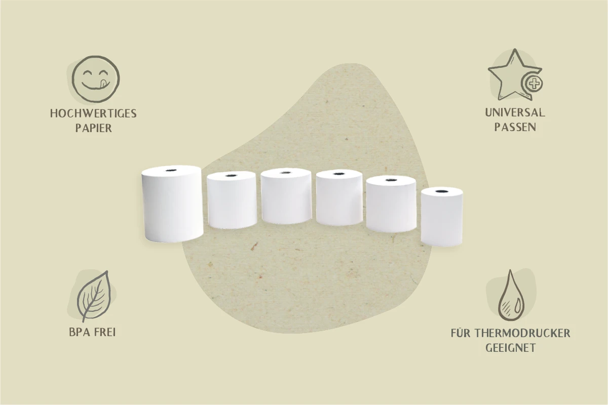 Thermo-Bonrollen, 6,2 cm (Ø Rolle) x 1,2 cm (Ø Kern) x 6,2 cm (Breite) x 50 m (Länge) (50er Karton)
