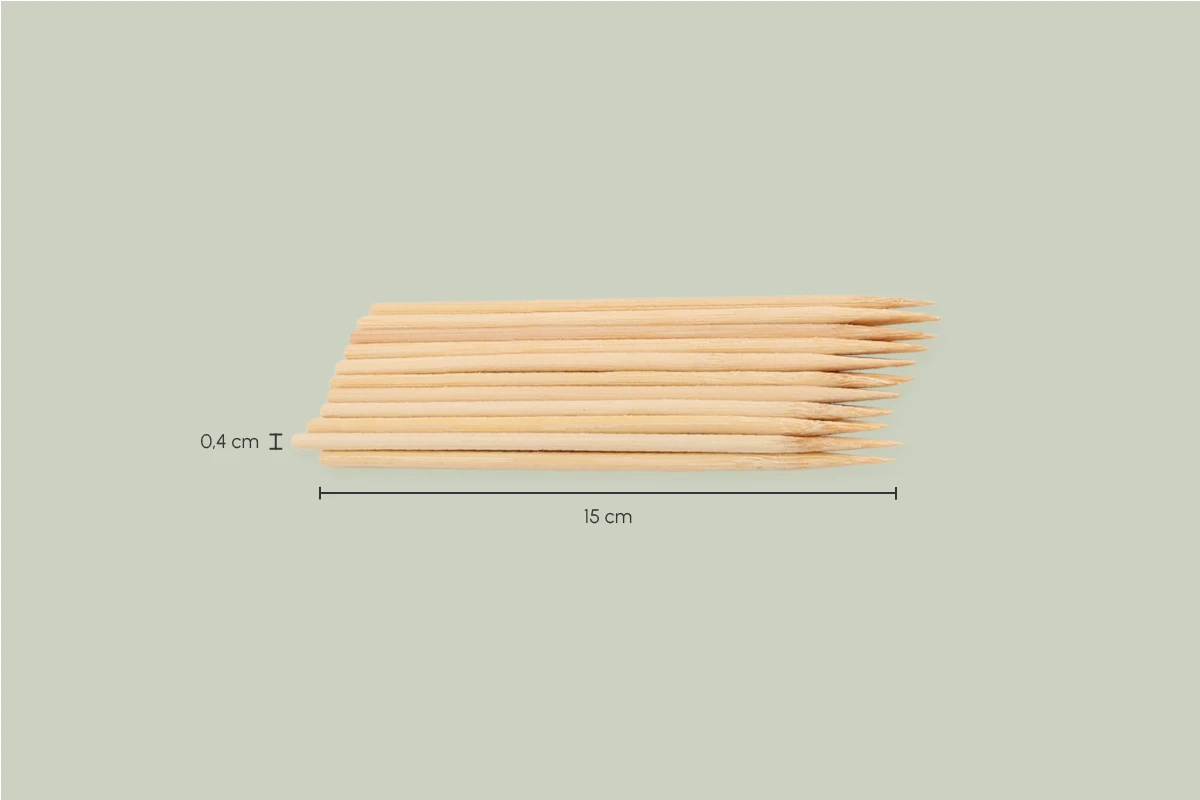 Bambus-Spieß, L 15 x B 0,4 cm (1.000er Packung)