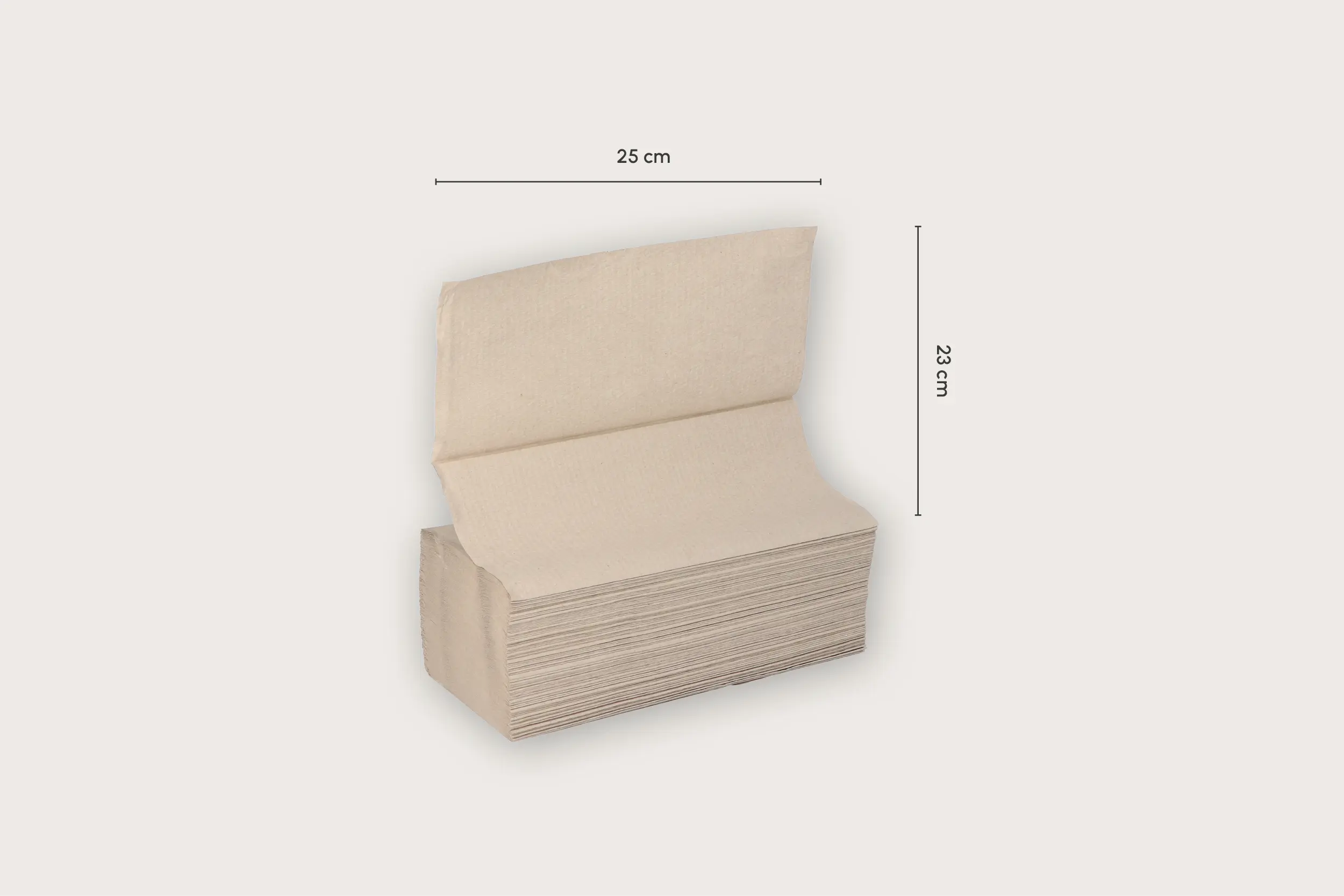 Papierhandtücher, Natur, L 25 x B 23cm, 1-lagig, V-Falz (5.000er Karton)