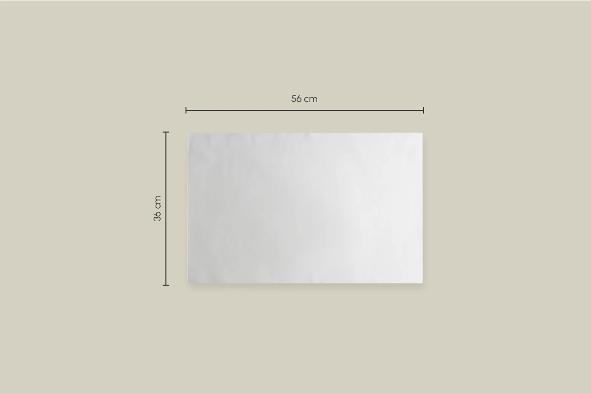 Einschlagpapier, Pergamentersatz - Geschnitten, 50 GR/QM, L 36 x B 56 cm, weiß (12,5 KG)