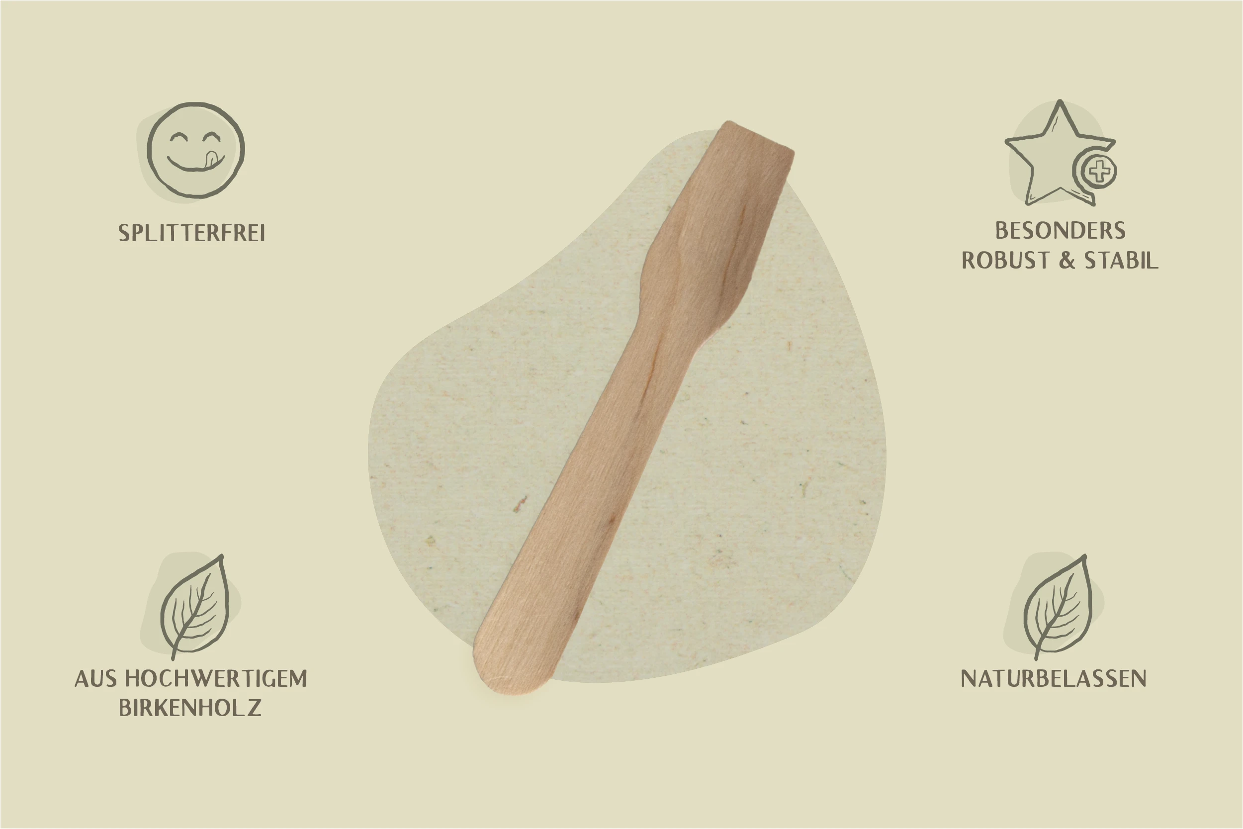 Holz-Eisspatel, ca. 9,4 cm (10.000er Karton)