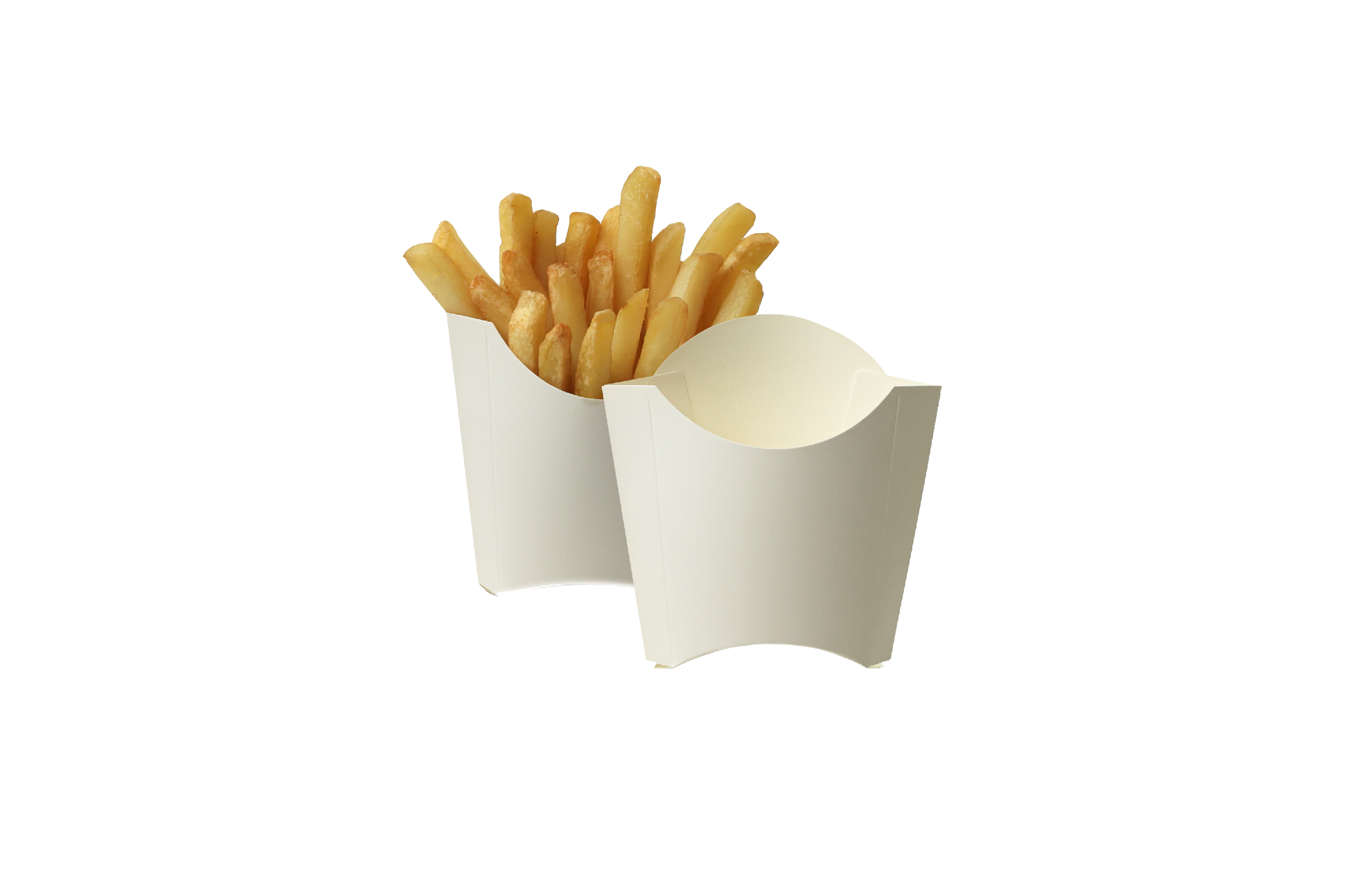 Pommes-Schütte, Weiß, unbedruckt (1.000 Stück)