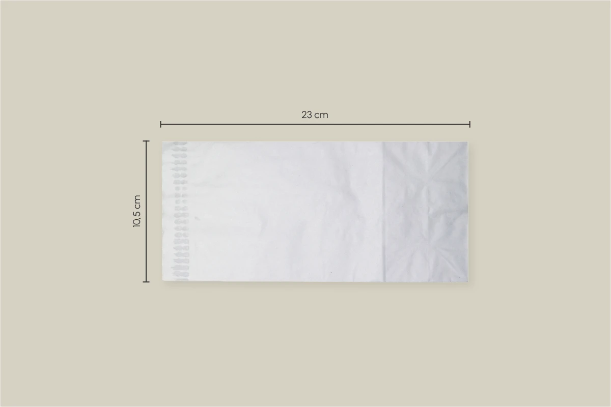 Warmhaltebeutel mit Blockboden, L 10,5 x B 6 x H 23cm, 3-lagig, unbedruckt (1.000er Karton)