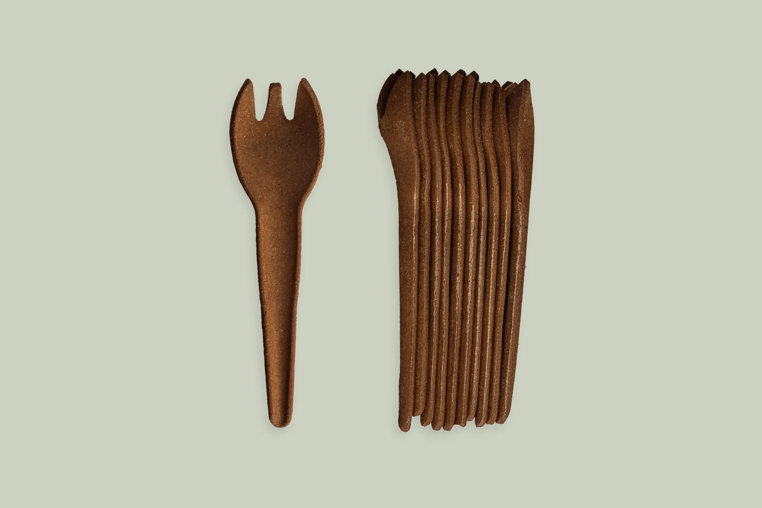 Essbarer Göffel, 13 cm, Kakao (1.500er Karton)