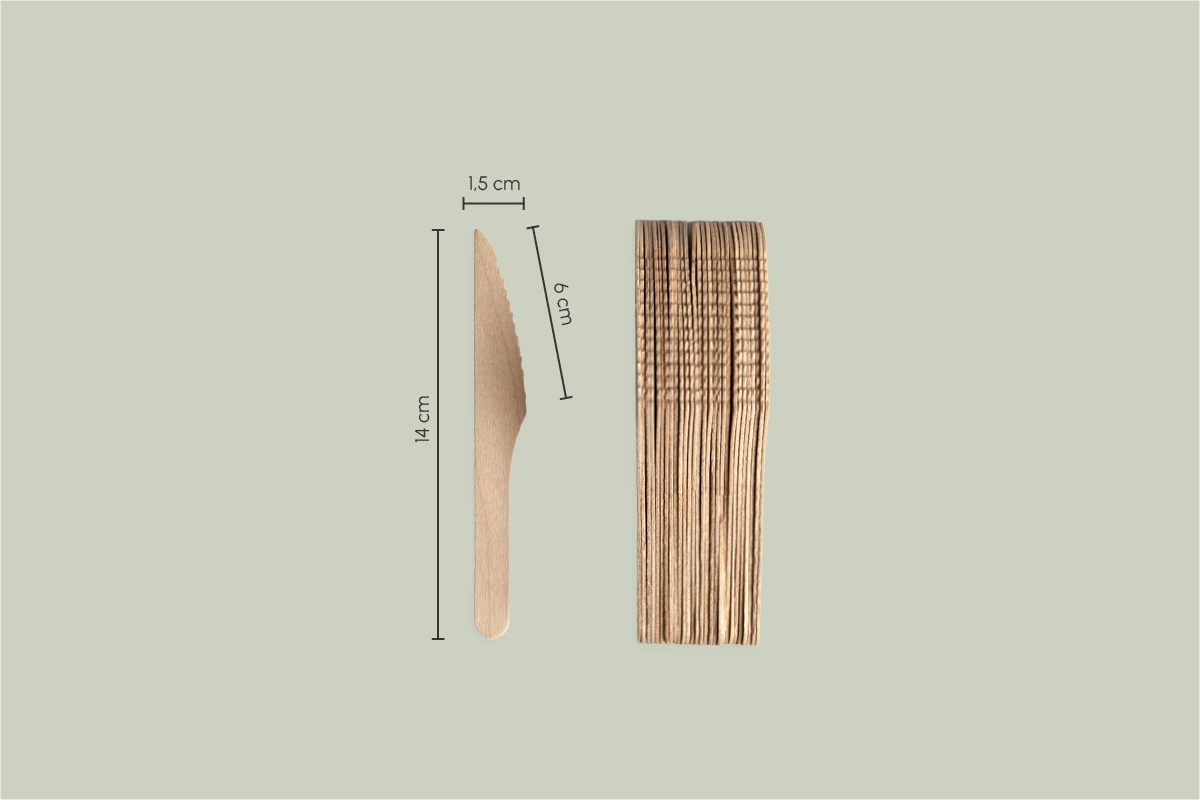 Holz-Messer, 14 cm (10.000er Packung)