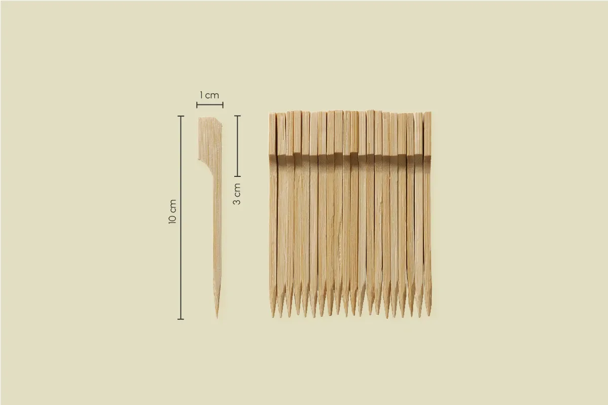Bambus-Flaggen-Spieß, L 10 x B 1 cm (200er Packung)
