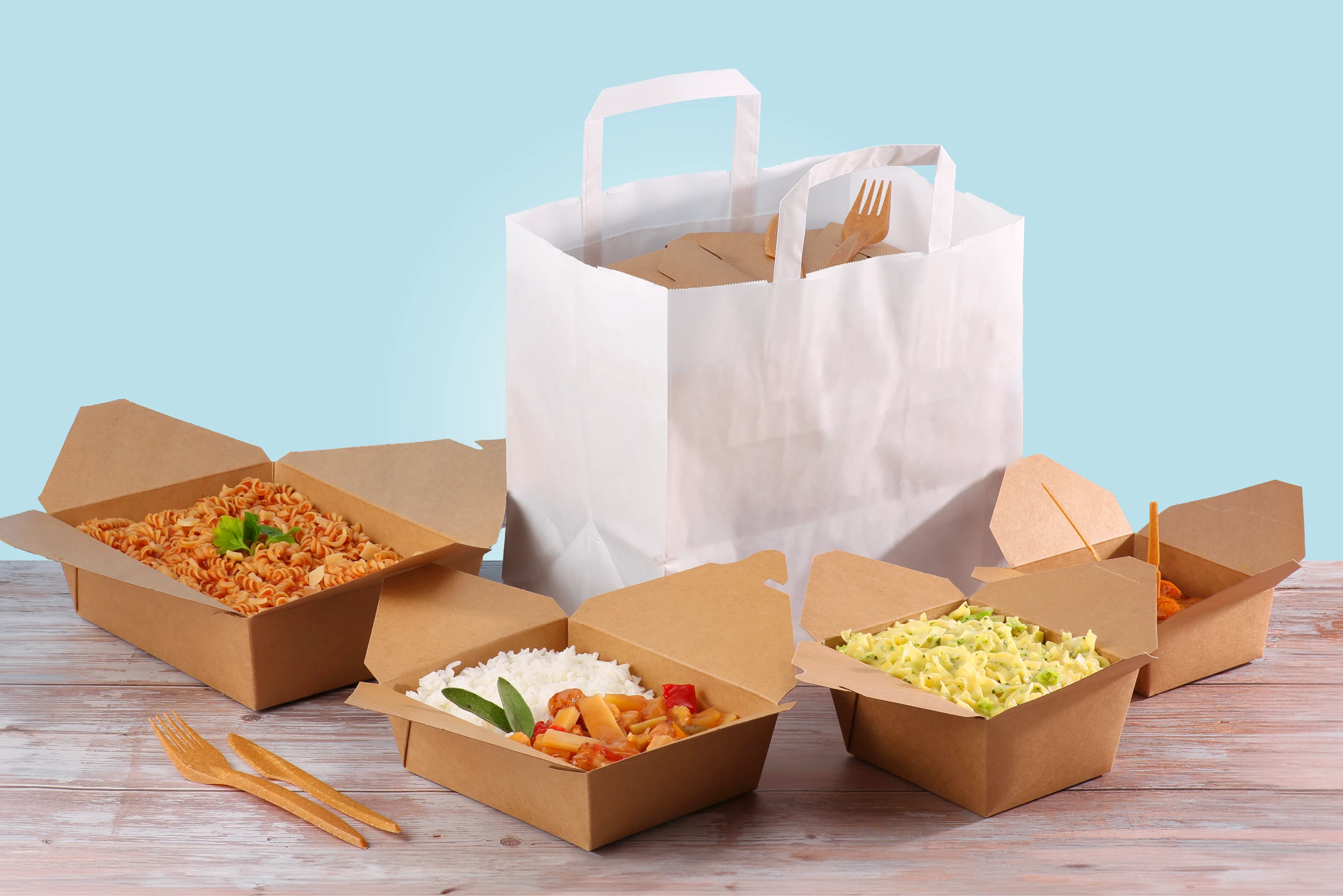 Papp-Lunchbox, braun, 1.000 ml, L 15,3 x B 12 x H 5,1 cm, unbedruckt, matt (300er Karton)
