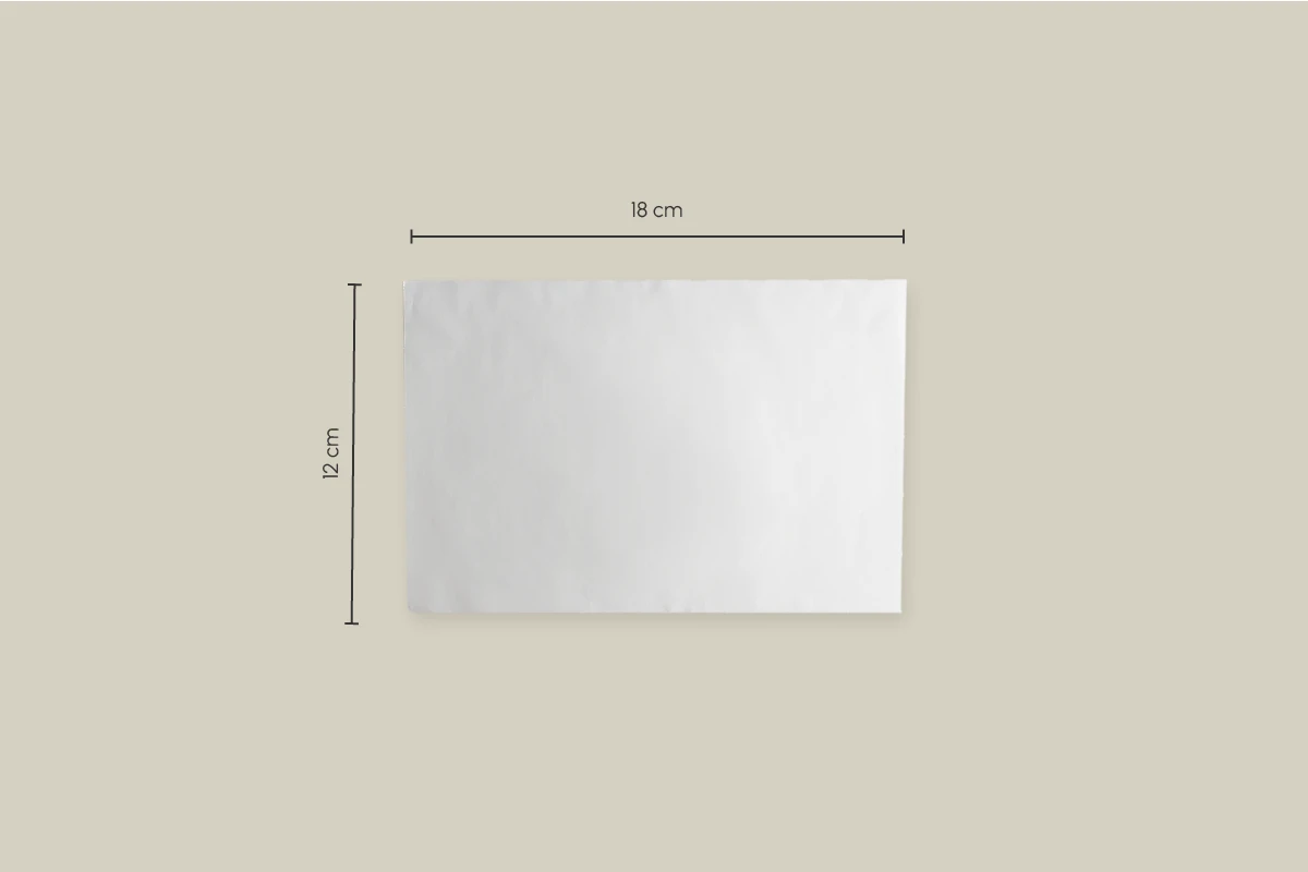 Einschlagpapier, Pergamentersatz - Geschnitten, 50 GR/QM, L 12 x B 18 cm, weiß (12,5 KG)