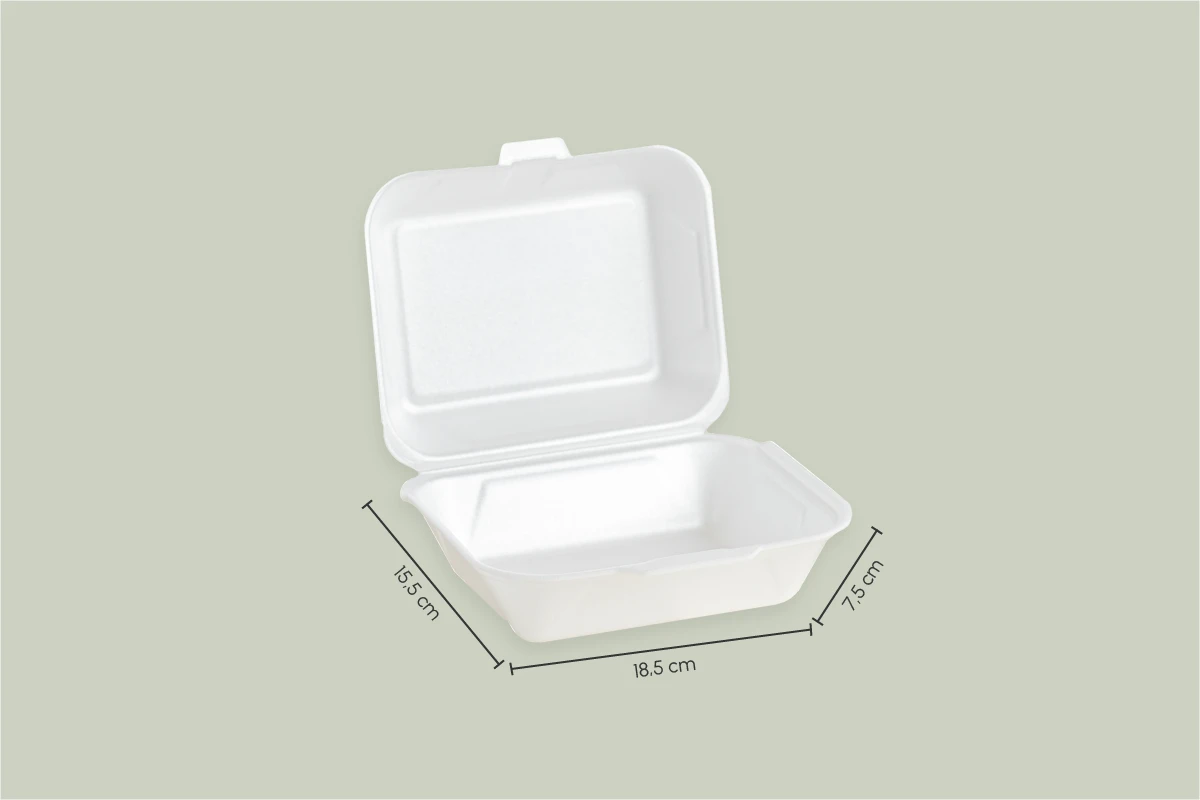 Menübox, weiß, L 18,5 x B 15,5 x H 7,5 cm (500er Karton)