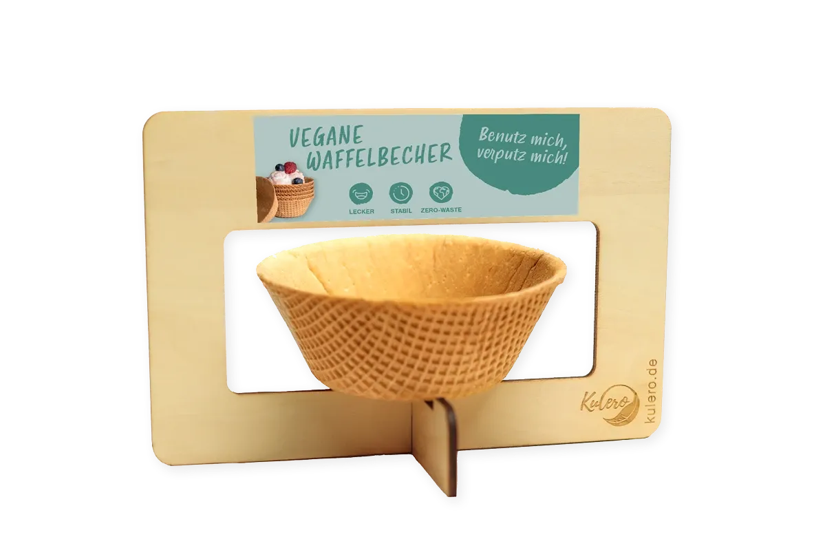 HOLZDISPLAY FÜR WAFFELBECHER